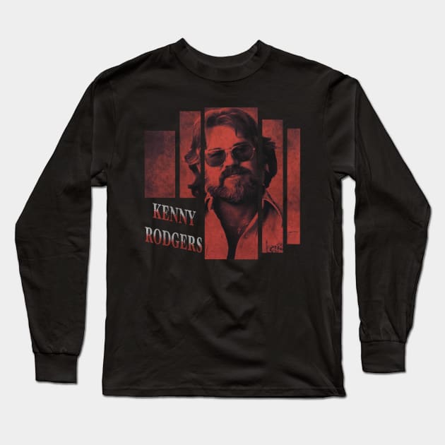 Kenny rodgers Long Sleeve T-Shirt by Polaroid Popculture